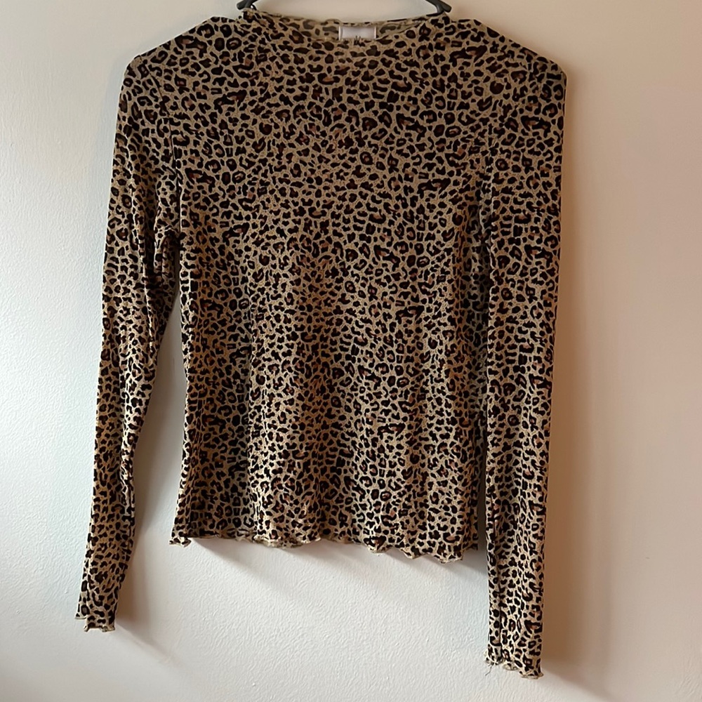 Princess Polly mesh cheeta print top size 0